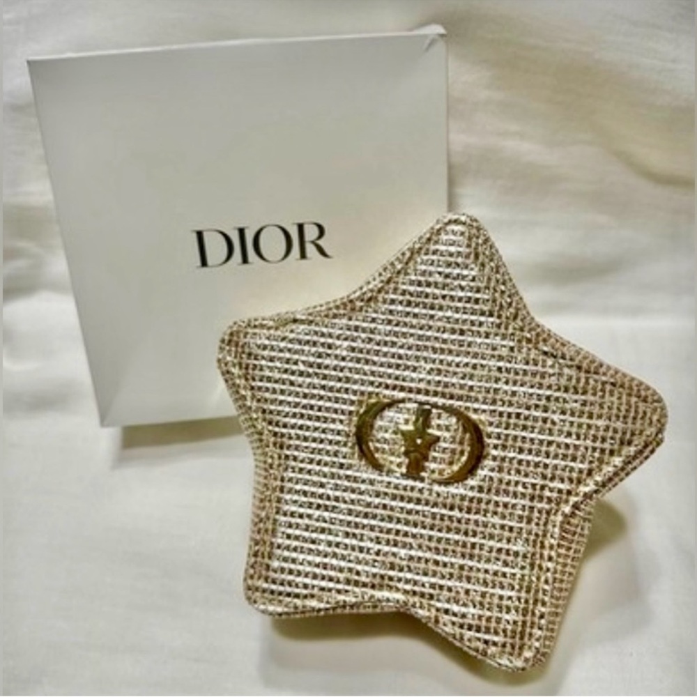 Dior Limited Edition Star-Shaped Holiday 2025 Collection Gold Star Make Up Pouch